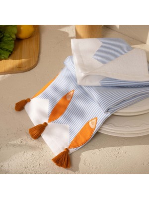 Evidea Soft Marli Kurulama Bezi - Mavi - 40X66 cm
