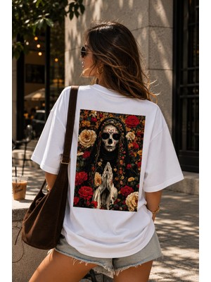 Montree Kadın Oversize Baskılı %100 Pamuk T-Shirt