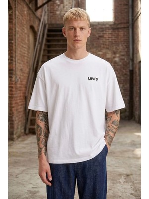 Levi's Relaxed Fit  Logo Beyaz Tişört Pamuk Kumaş