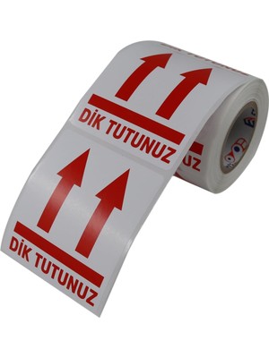 Al Hızlı Al Dik Tutunuz Etiketi 70MM x 80MM Ruloda 250 Adet Kuşe Rulo Etiket