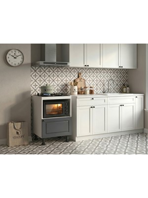Kenz Life Kenzlife Membran Ocak Dolabı Doğangün Gribyz Çerçeve 85*60*56 Mebran Kapak Mdf Gövde