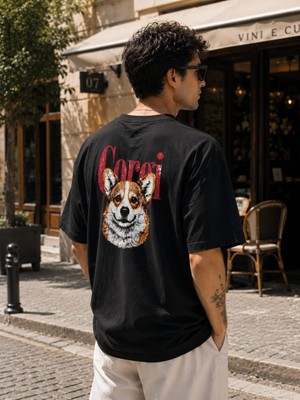 Montree Erkek Oversize Baskılı %100 Pamuk T-Shirt