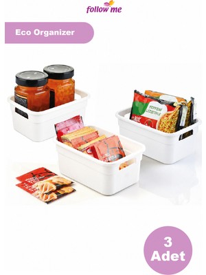 Follow Me Eco Organizer 3 Adet Set Beyaz