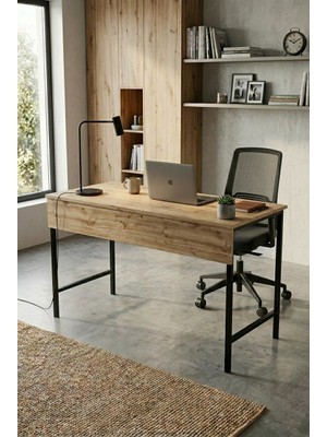 Papi-Co Forge Lite Çalışma Masası 140X60 cm Metal Ayaklı Bilgisayar Masası Modern Ofis ve Genç Odası Masası