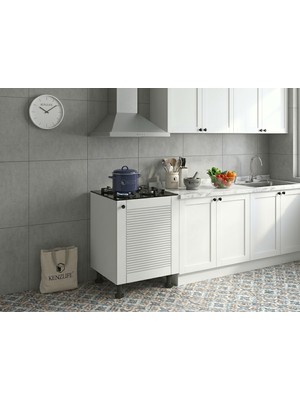 Kenz Life Kenzlife Membran Ocak Dolabı Kamuran Byzbyz Panjur 85*60*56 Mebran Kapak Mdf Gövde Arkalıksız
