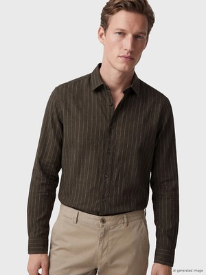 Lc Waikiki Yeni Sezon Regular Fit Çizgili Poplin Erkek Gömlek