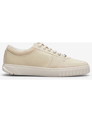 Ferragamo Krem Renkli Toka Detaylı Erkek Sneaker