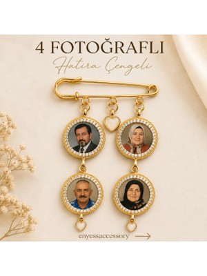 Kişiye Özel 4 Fotoğraflı Hatıra Çengeli - Anı Çengeli