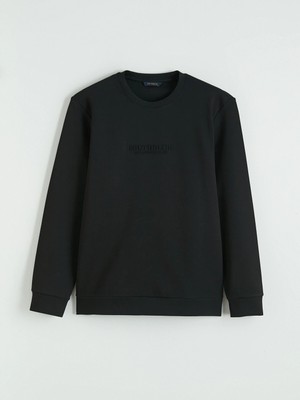 Lc Waikiki Yeni Sezon Bisiklet Yaka Baskılı Erkek Sweatshirt