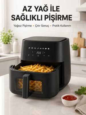 Cenk Xstore Geniş Hazneli Air Fryer Hızlı ve Pratik Pişirme Makinesi