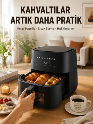 Cenk Xstore Air Fryer Mutfak Pişirme Cihazı Çok Programlı Dokunmatik