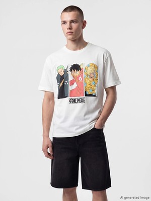 Lc Waikiki Yeni Sezon Bisiklet Yaka One Piece Baskılı Erkek Tişört