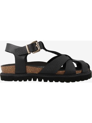   Kadın Sandalet G106775 Genuins  Howea  Embossed Leather Dark