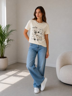 Centilmen It's Basıc Nakışlı Kısa Kollu T-Shirt  1161
