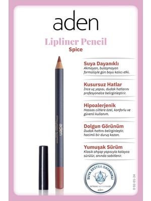 Aden Lipliner Pencil - Dudak Kalemi 24 Spice(Tarçın)