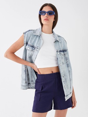 Lc Waikiki Yeni Sezon Beli Lastikli Standart Fit Kadın Şort