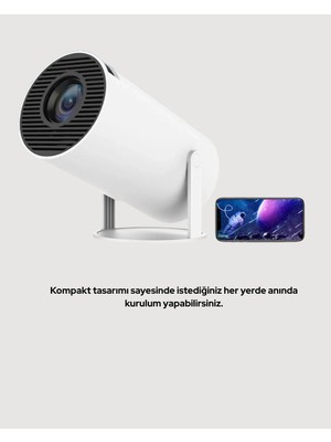 Karahanbey 160 Ansı Lümen Parlaklığa Sahip Geniş Ekran Projeksiyon