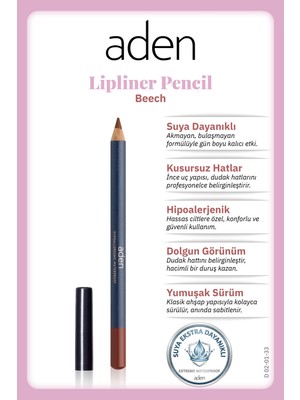 Aden Lipliner Pencil - Dudak Kalemi 33 Beech(Soft Gül Kurusu)