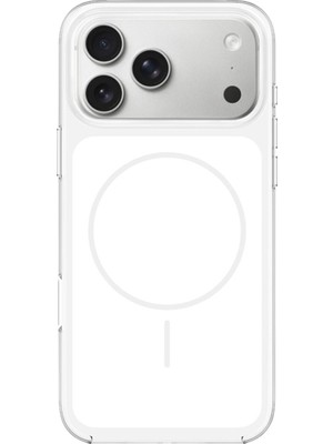 Bezos iPhone 17 Pro Max Vizima Animasyonlu Magsafe Kapak - Beyaz