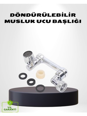 Karahanbey 1080° Dönebilen Musluk Ucu – Su Tasarruflu, Esnek ve 360° Çift Eksenli Başlık -