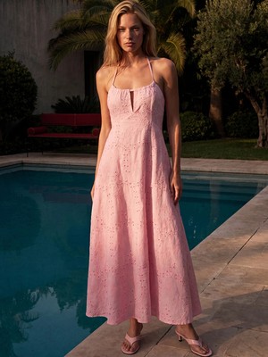 Lc Waikiki Yeni Sezon Halter Yaka Ajurlu Elbise