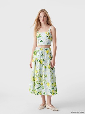 Lc Waikiki Yeni Sezon Beli Lastikli Poplin Pileli Etek