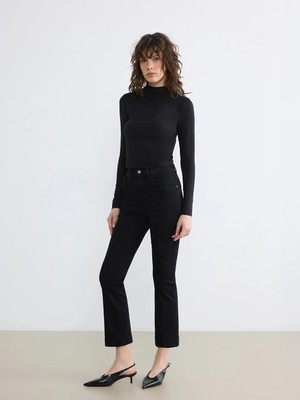 Lc Waikiki Yeni Sezon Crop Flare Kadın Jean Pantolon
