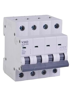 3k Sakarya Avm 4VTB-4C50 Otomatik Sigorta 4,5ka C Tipi 4 Kutup 50A