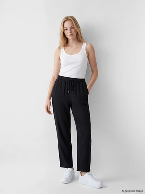Lc Waikiki Yeni Sezon Beli Lastikli Müslin Kadın Pantolon