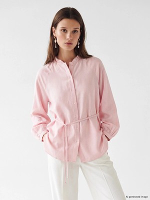 Lc Waikiki Yeni Sezon Çizgili Oversize Kadın Gömlek Tunik