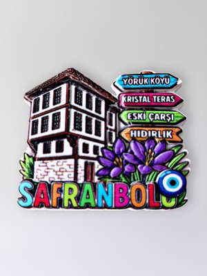 Mundy Safranbolu Polyester Kabartmalı Magnet 6,5x5,5 cm Dekoratif Hediyelik Buzdolabı Süsü (KOD:1370)