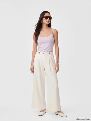 Lc Waikiki Yeni Sezon Loose Fit Kadın Pileli Kumaş Pantolon