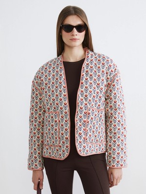 Lc Waikiki Yeni Sezon Çiçekli Oversize Kadın Ceket
