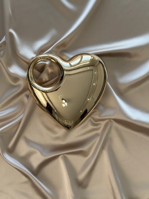 Öznora Kalp Model Gold Abiye Çanta