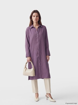 Lc Waikiki Yeni Sezon Oversize Modal Karışımlı Kadın Gömlek Tunik