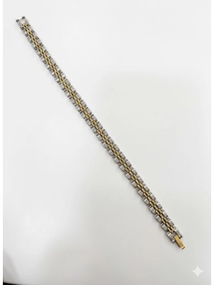 Gees Global Siyah Deri / Çelik  Erkek Deri Bileklik 20 Cm  - EBL0059