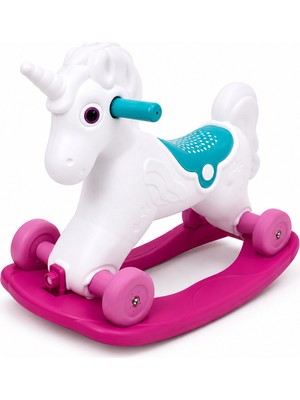 Dolu 2’si 1 Arada Tekerlekli Unicorn Sallanan At – 12 Ay+