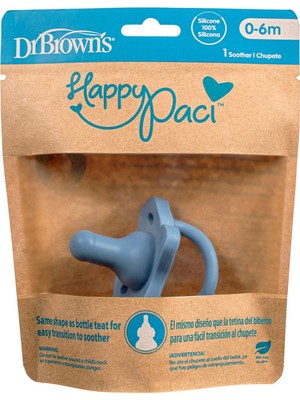 Alkar Ticaret Happypaci Silikon Emzik 0-6m, Mavi, Tekli Paket
