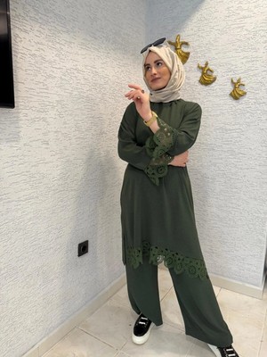 Aysun Aydemir Yazlık Dantel Detaylı Ikili Takım