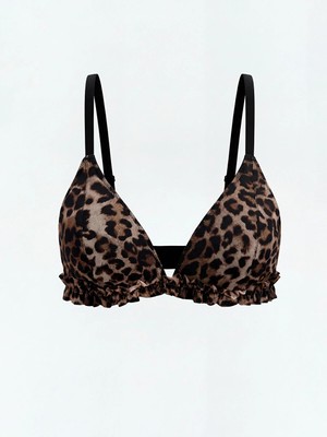 Lc Waikiki Yeni Sezon Balensiz Dolgusuz Leopar Desenli Fantezi Bralet