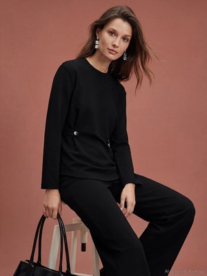 Lc Waikiki Yeni Sezon Bisiklet Yaka Kadın Sweatshirt Tunik