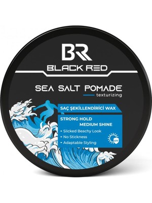 Black & Red Wax Saç Şekillendirici Wax Sea Salt Pomade Deniz Tuzlu Güçlü Tutuş - 120 ml