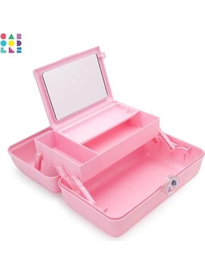 Caboodles Twilight Disco - On-The-Go Costmetic Organizer Makyaj ve Aksesuar Taşıma Çantası, Pembe Işıltılı