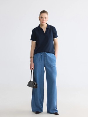 Lc Waikiki Yeni Sezon Beli Lastikli Wideleg Kadın Jean Pantolon