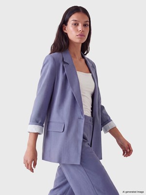 Lc Waikiki Yeni Sezon Keten Karışımlı Kadın Blazer Ceket