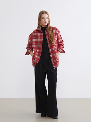 Lc Waikiki Yeni Sezon Loose Fit Geniş Paça Kadın Pileli Kumaş Pantolon