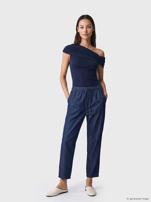 Lc Waikiki Yeni Sezon Beli Lastikli Carrot Fit Kadın Jean Pantolon