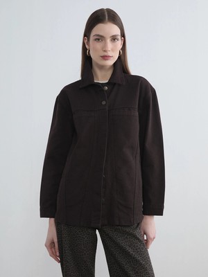 Lc Waikiki Yeni Sezon Gömlek Yaka Oversize Kadın Jean Ceket