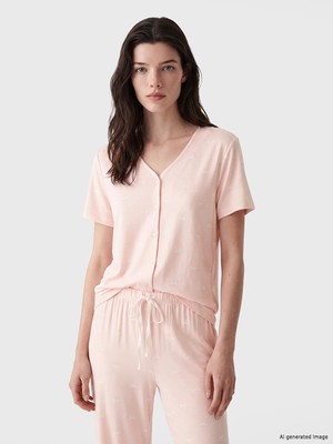 Lc Waikiki Yeni Sezon Fiyonk Desenli Hamile Pijama Takım
