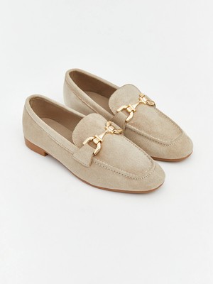 Lc Waikiki Yeni Sezon Süet Görünümlü Metal Aksesuarlı Kadın Loafer
